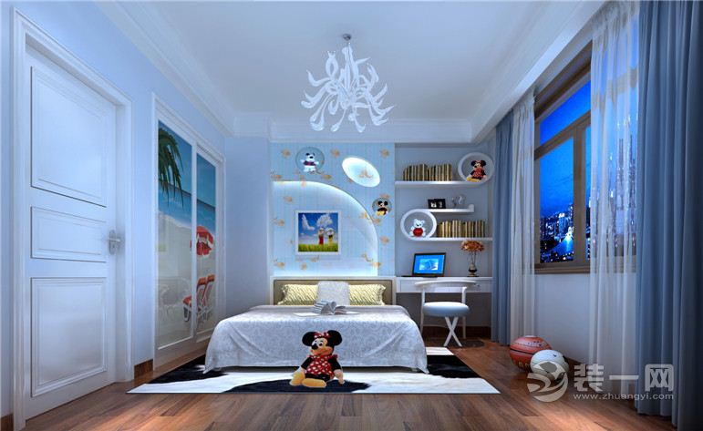 保利国际-300平-四居室 造价 35万 现代风格小孩房效果图