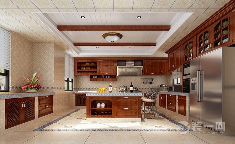 保利紫山-380平 造价45万 地中海风格-厨房装修效果图
