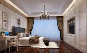 保利国际-195平- 四居室 造价19万 欧式风格男孩房效果图