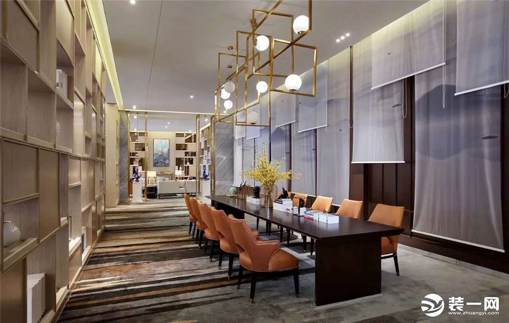 居众装饰翡翠山320平现代风格餐厅效果图