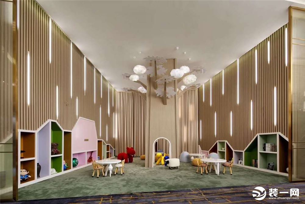 居众装饰翡翠山320平现代风格儿童休闲区效果图