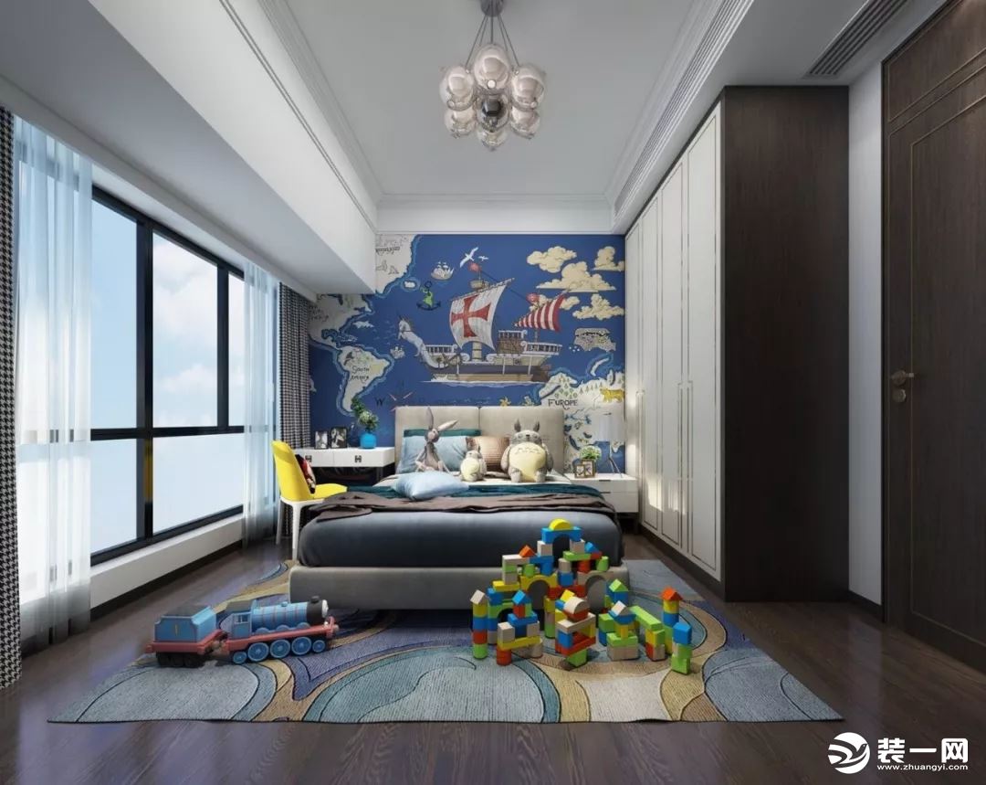 惠州居众装饰奥林匹克花园悦珑湾131平现代意式轻奢儿童房效果图