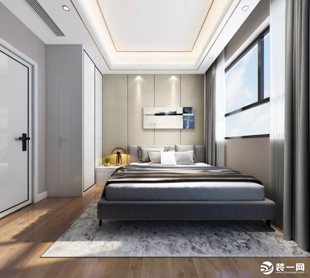 惠州居众装饰144平合生上观国际现代轻奢设计卧室效果图