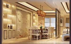 惠州居众装饰铂金府250㎡新中式风格装修效果图