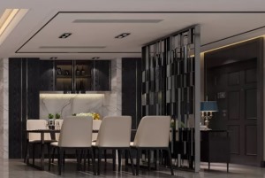 惠州居众装饰方直星耀国际现代港式风格餐厅效果图