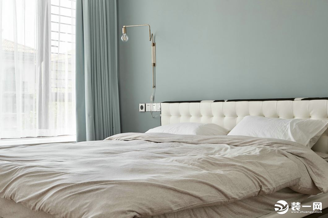 北欧风格融创120平3房性价比装修案例卧室装修