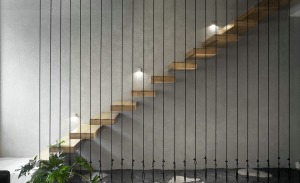 【武汉名星装饰】华润置地橡树湾复式楼梯现代简约风格装修