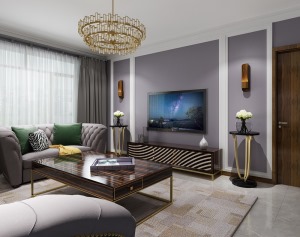 客厅因为规整的设计，好不冗余，反而，因为家具和配饰的精心选择，让空间多了一种特别的质感，从黑白纹电视
