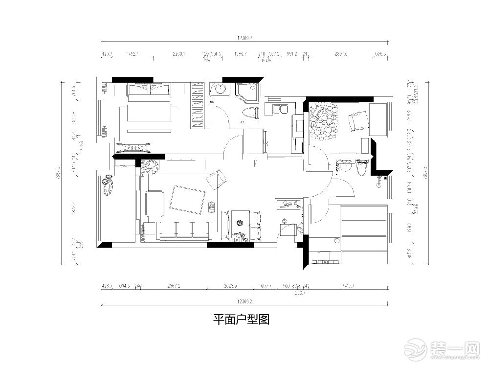 合肥今忆装饰＋招商雍华府＋平面图