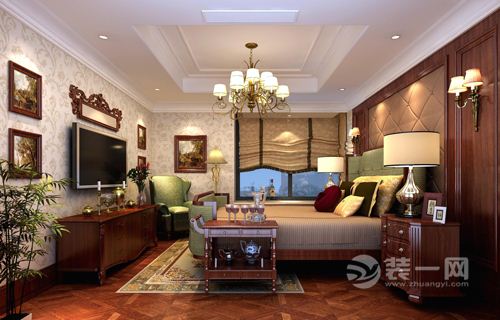 华浔品味装饰 龙湖江与城 130平 造价16万 美式风格 卧室