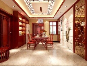 华浔品味装饰 龙湖原著 110平 四居室 造价16万 新中式 餐厅
