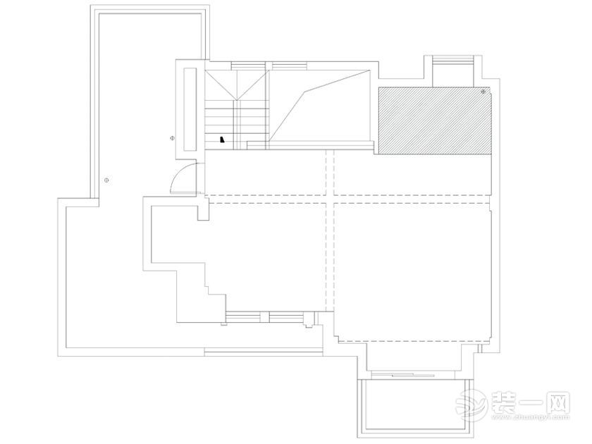 香山艺墅189平别墅大户型简欧风格装修二层平面布置图