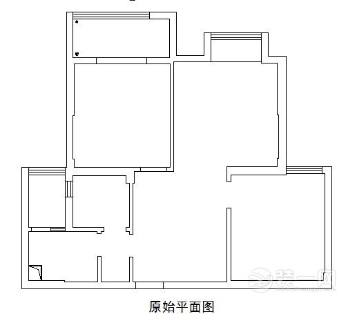 武汉珞珈雅苑100平二居室混搭风原始框架图