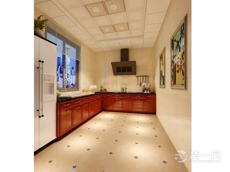 武汉橡树湾119平三居室现代简约 厨房实景图