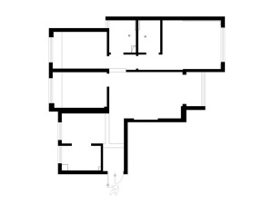 武汉金座雅园80平二居室美式风格原始框架图