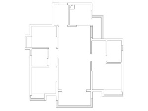 武汉琨瑜之星119平三居室现代简约风格装修框架图