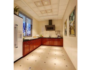 武汉橡树湾119平三居室现代简约 厨房实景图