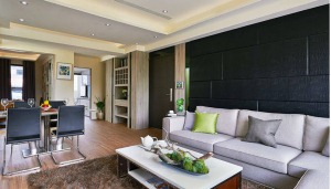 南昌绿地国际博览城90平米三居室现代简约风格案例图