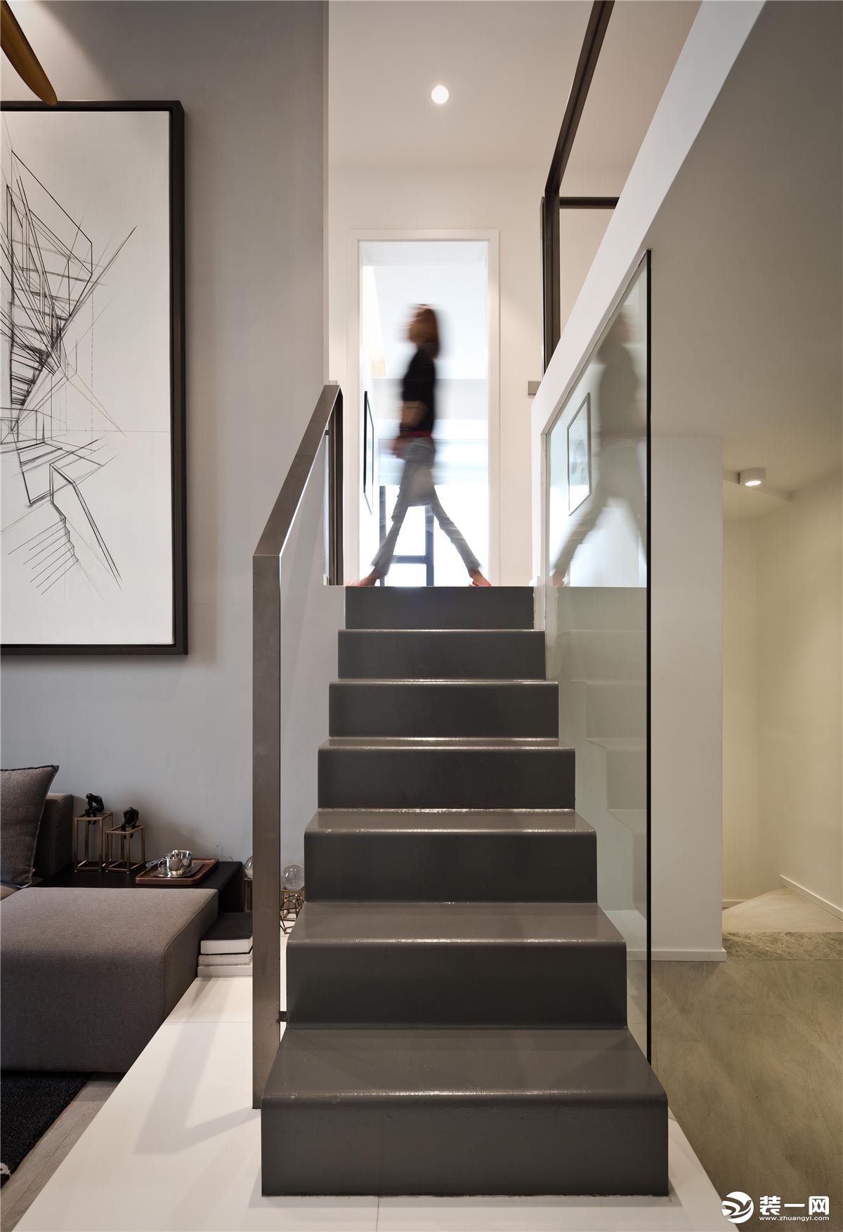 新中式楼梯过道装修图片 – 设计本装修效果图