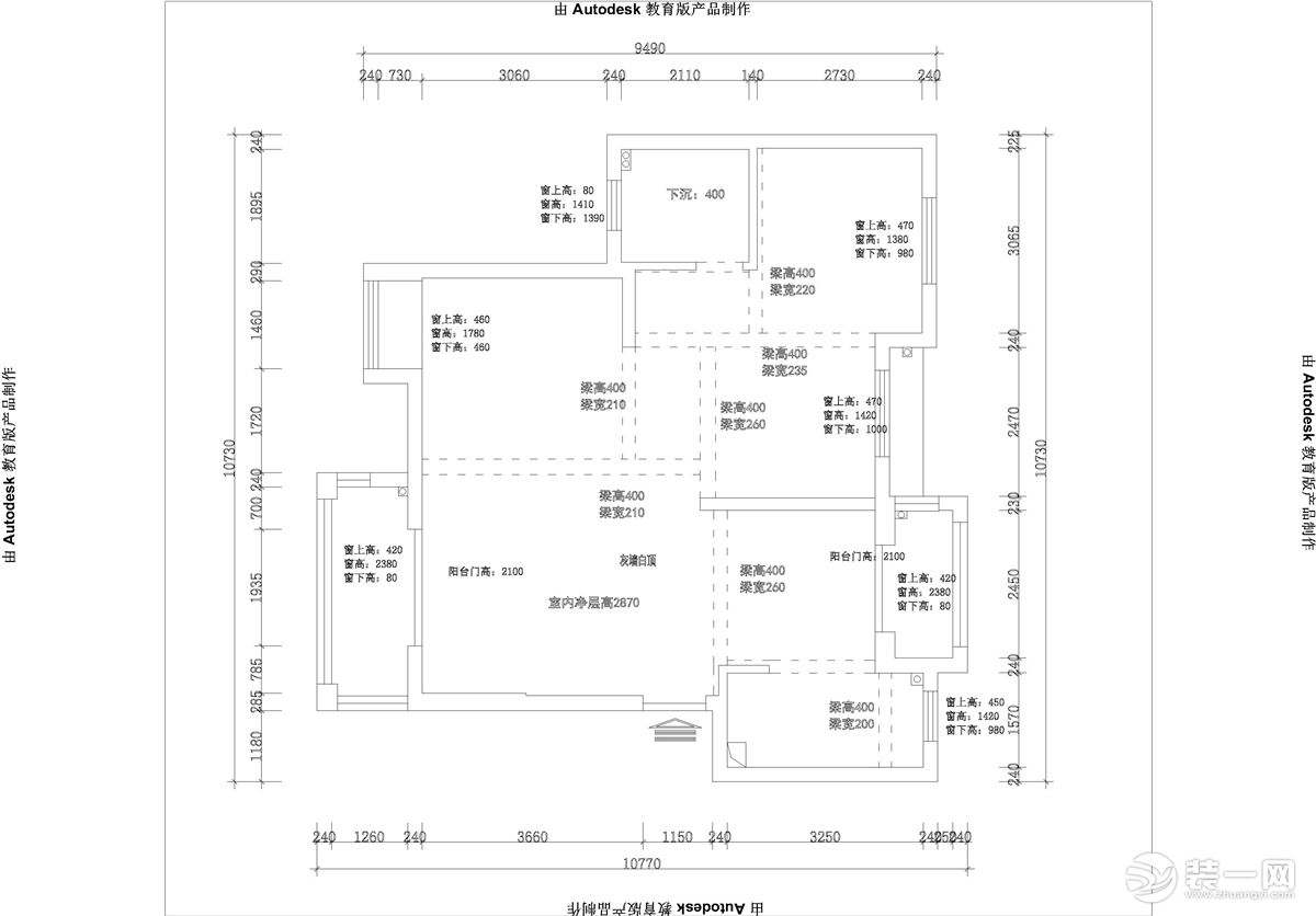 武汉业之峰装饰-三和剑桥城100平-现代风格