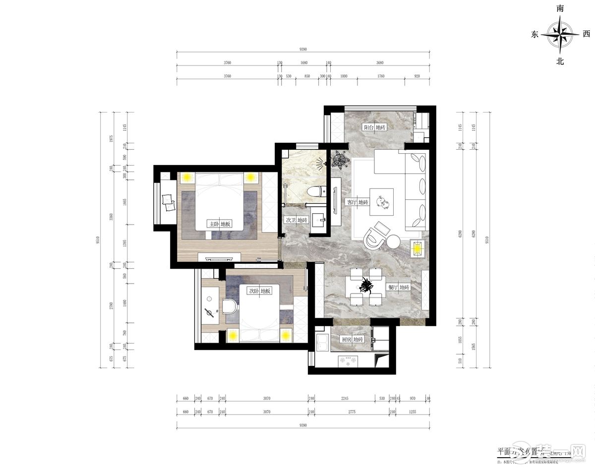 武汉业之峰装饰-大华滨江天地90平-现代风格24小时咨询热线：13545083267微信同步