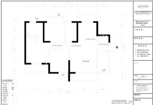 武汉常青二分之一129平三居室现代简约风格装修129原始框架图