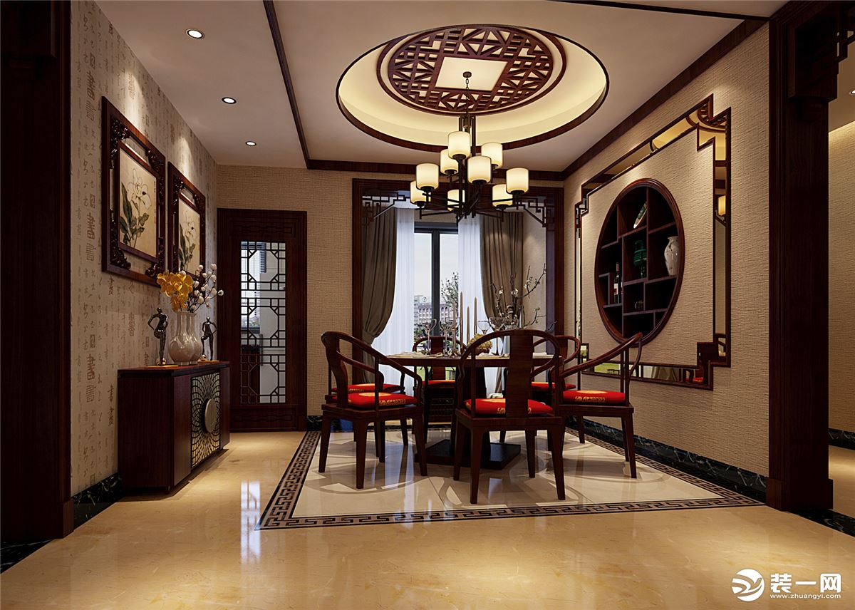 新中式 - 中式风格三室一厅装修效果图 - 杨晨彪设计效果图 - 躺平设计家