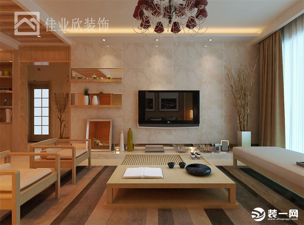 龙涛香榭丽园  126平 三居室 新古典风格 客厅装修效果图