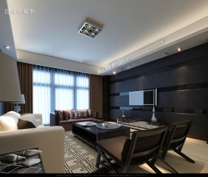 龙涛香榭丽园 127平 三居室 简约风格 客厅装修效果图
