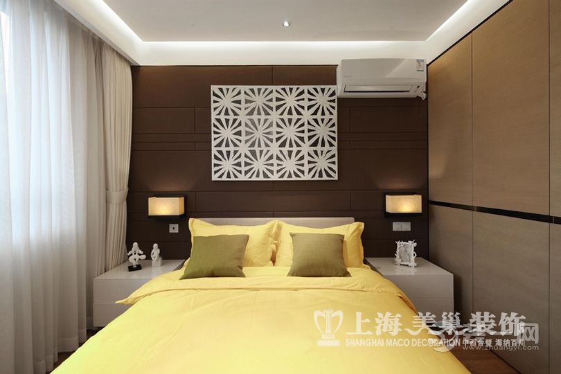 美巢龙之光109平三室两厅现代简约装修案例---卧室装修效果图