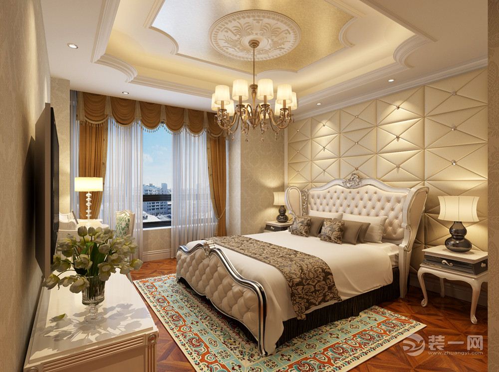 逸翠尚府140平米欧式新古典风格卧室设计