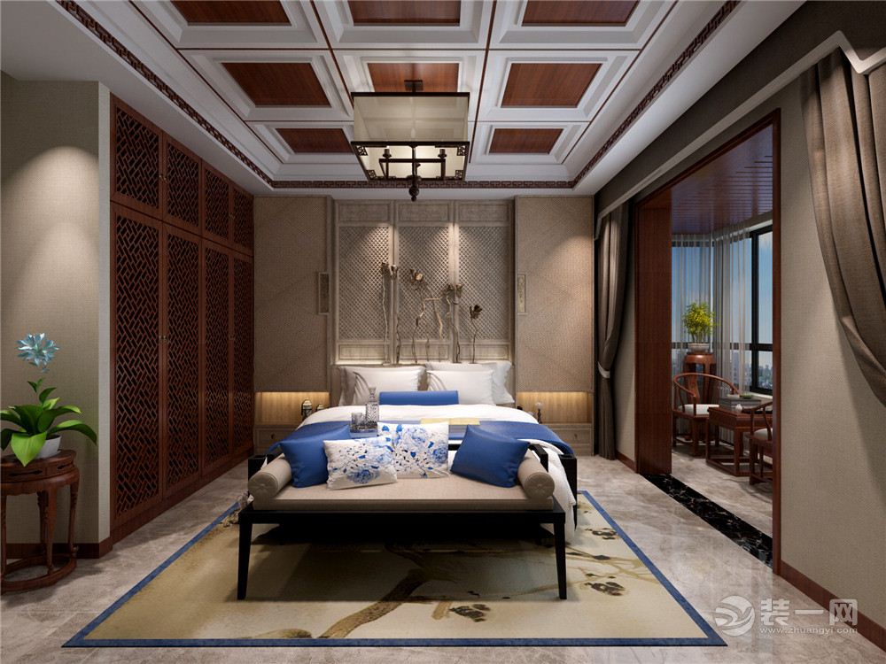 智慧公馆150平米古典中式风格卧室设计