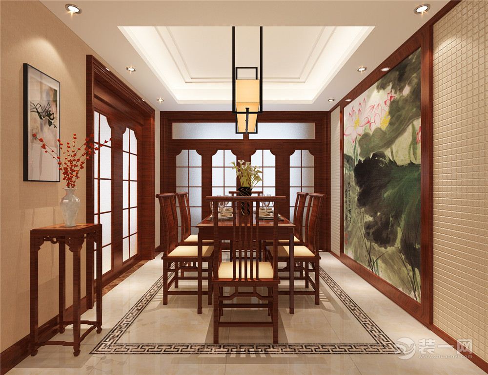 鼎和国际150平米新中式风格餐厅设计