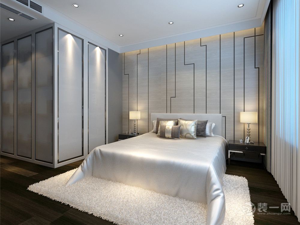 金地西沣公元120平米现代简约风格卧室设计