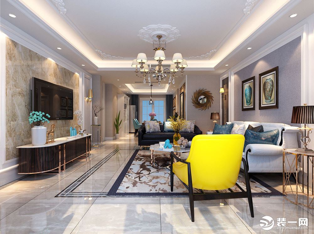 金品佳苑170平米欧式风格 客厅
