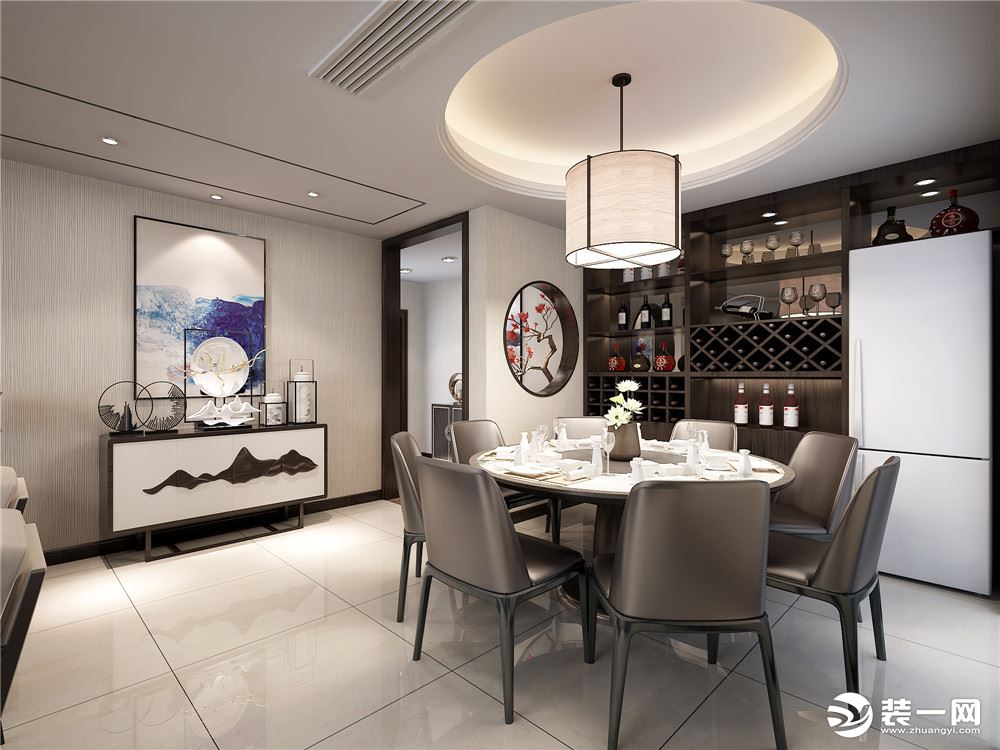 凤城家园130平米新中式风格 餐厅