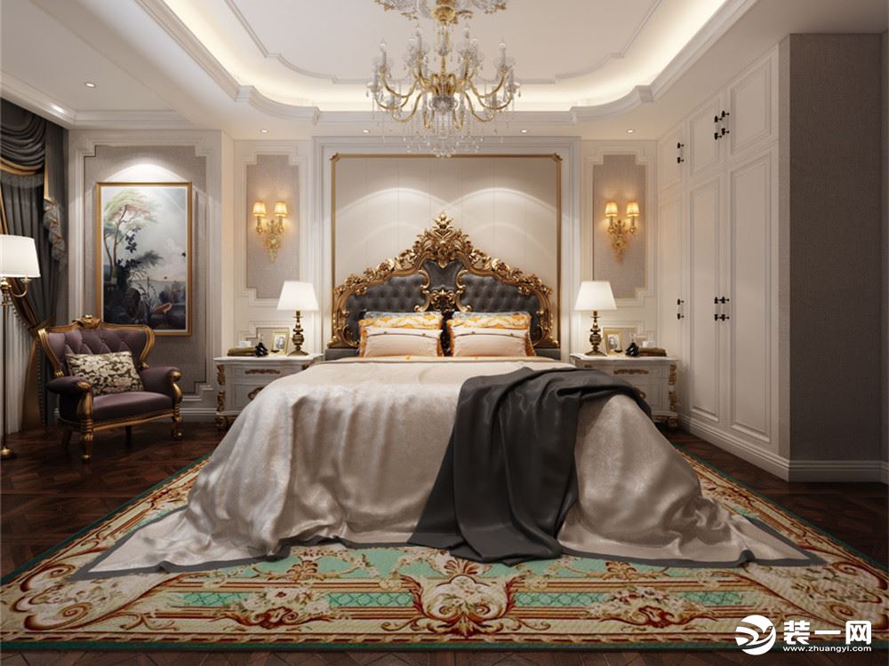 蔷薇溪谷300平米欧式新古典风格 不经意间的心动主卧室