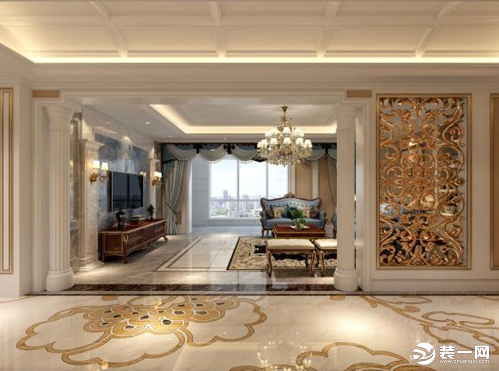 湖城大镜220平米法式新古典风格 客厅
