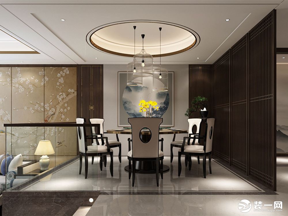 中海铂宫280平米新中式风格 餐厅