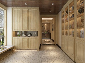 白桦林居170平米新中式风格走廊设计