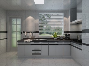金泰新理城160平米现代简约风格厨房设计