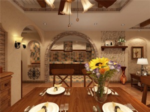 羅馬景福城180平米北非地中海風格廚房設計