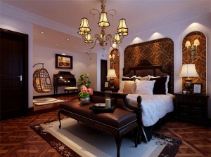 浐灞半岛170平米美式风格卧室设计