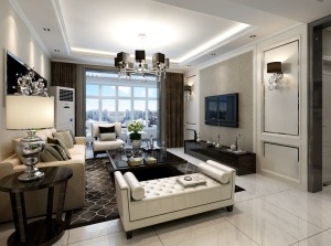 海伦国际145平米现代简约风格客厅设计