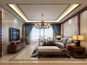 华洲城140平米新中式风格 从容淡定的质朴追求