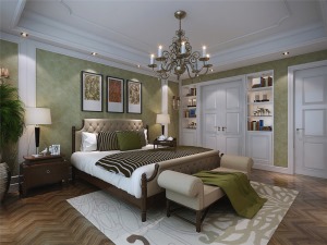 紫薇永和坊190平米美式风格 主卧室