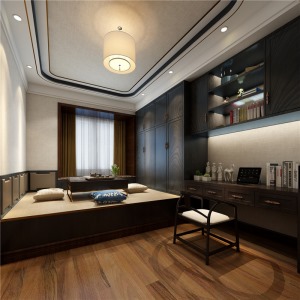 兰亭坊150平米新中式风格 次卧室