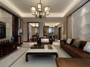 曲江观邸160平米新中式风格 简洁舒适的东方意境