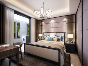 凤城家园130平米新中式风格 主卧室