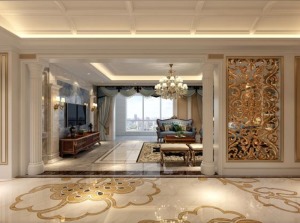湖城大镜220平米法式新古典风格 客厅